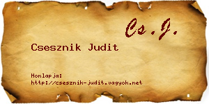 Csesznik Judit névjegykártya